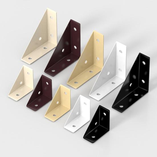 4 Stück Winkelverbinder Kaltgewalzter Stahl Eckwinkel 90 Grad Stahl Verstärkungswinkel Rostbeständige Möbelverbinder