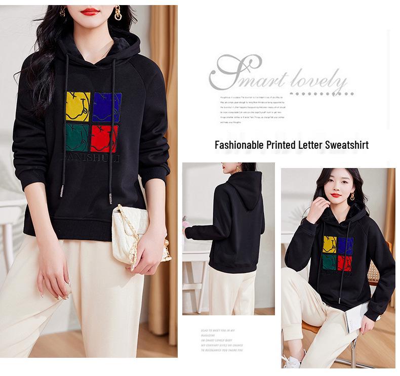 Women's Thickened Fleece Hoodie: 2024 New Autumn/Winter Korean Fashion Loose Fit