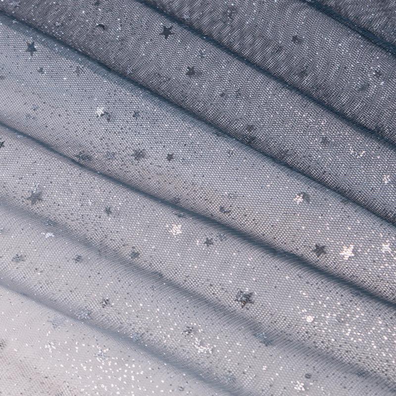 1M Gradientowa przędza Tiul Organza Tkanina Błyszczący tiul w gwiazdki Do szycia Sukienka Spódnica Materiał Zasłona Manikiur Tło do zdjęć Przędza