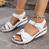 2022 Plus Size Peep Toe Velcro Sandals - Women's Casual Roman Style