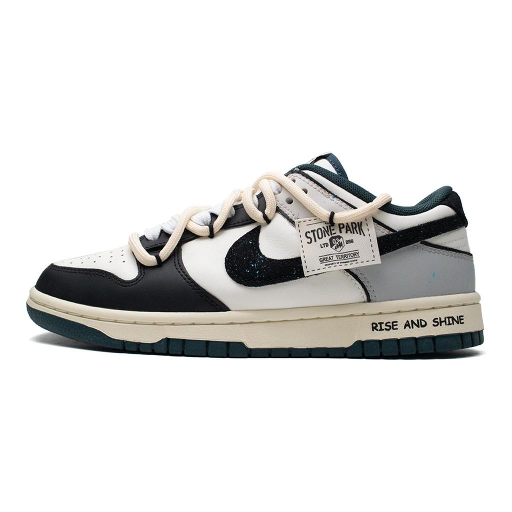 Nike Dunk Sunrise Suede Cushioning Low Top Skateboard Shoes Unisex Black White Gray FQ8080-133(Team98-)