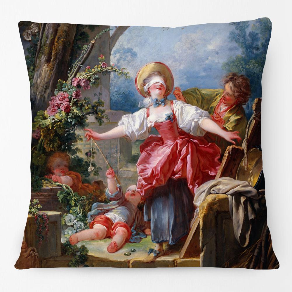European Royal Woman Beauty Portrait Painting Cushion Covers Decorative Pillow Case For Sofa 45X45cm