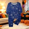 Family Matching Halloween Print Long Sleeve Pajama Set for Parents and Kids