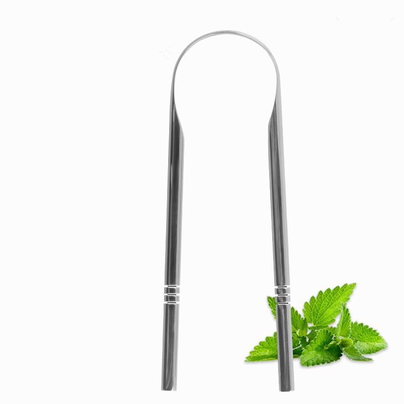 

Stainless Steel Tongue Scraper Fresh Breath Cleaning Coated Tongue Toothbrush Oral Hygiene U-Shaped Metal Tongue Scraper