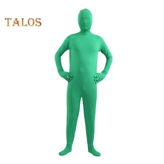 Unisex Halloween Jumpsuit Tight Fit Breathable Long Sleeves Hooded Elastic Solid Color Invisible Jumpsuit Zipper Back Bodysuit Props Party Costume