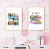 MTL HOE Encouraging Self Improvement Motivational Sayings Art Posters, Piring Positive Affirmations Quotes Wall Decor, Uplifting Gifts For Women Teen