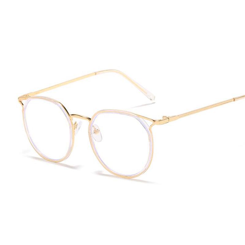 Pink Rose Gold Frame Myopia Lens Cat Eye Prescription Glasses Women Men Metal shortsighted Eyewear 0 -0.5 -1.0 -1.5 To -6.0