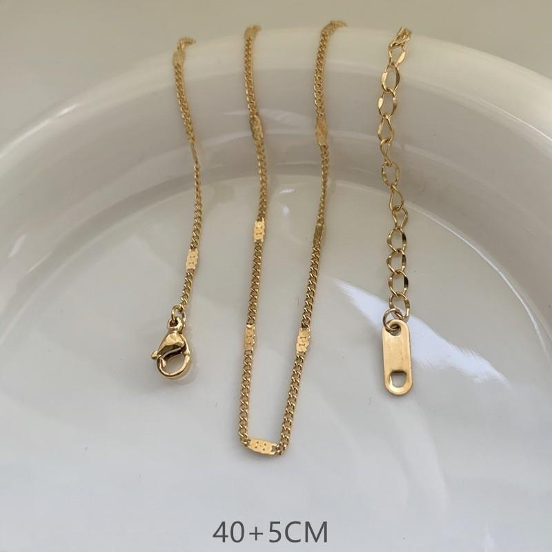 Stainless Steel Gold Plated Chain Necklaces | Dainty Figaro Link Twist Chain Chokers | Waterproof Hypoallergenic Jewelry for Wom