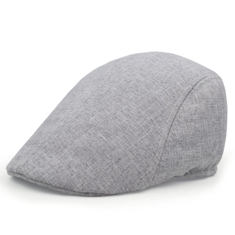 Solid color beret new men's spring and summer European and American retro forward cap cloth hat