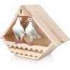 Cedar Dove Nesting Box Dove Bird House Nesting Box Outdoor Wood Doves House Triangular Opening Bird Box for Doves Nesting and Roosting Platform