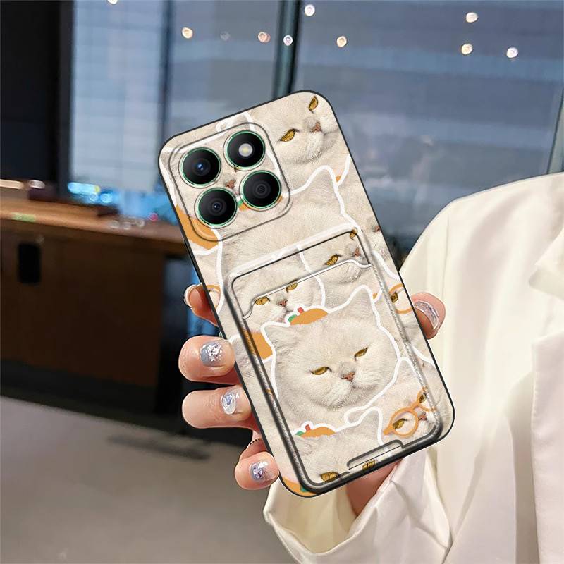 Silicone Protective Phone Case For Honor X8b 4G Full Wrap Anti-knock Cartoon Cute Soft Case Card Sleeve Dirt-resistant