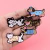 Dog Cat Brooch Cute Dachshund Dog/Kitten Enamel Pin for Women Girls Funny Animal Lapel Pin for Backpack Clothes Hat Jacket