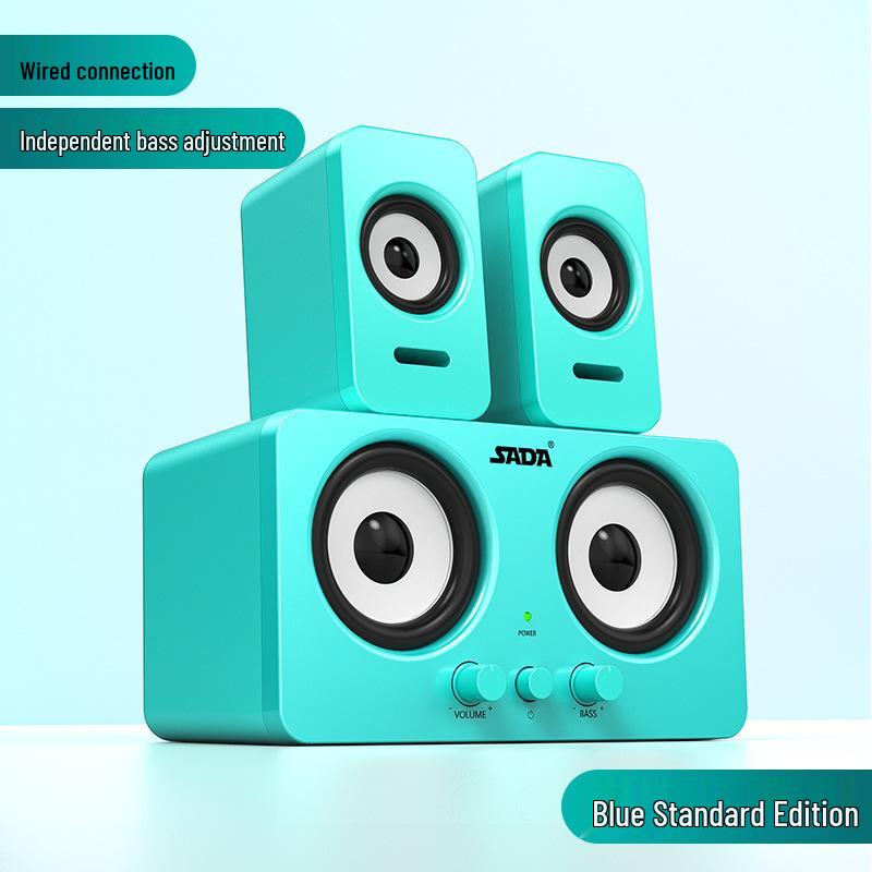 Universal Multimedia Bluetooth Wired USB Desktop Speaker with Subwoofer