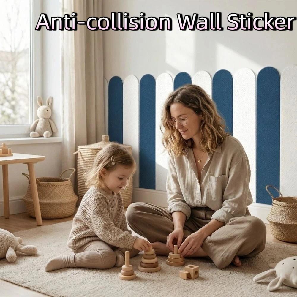 10 Pieces/set Self-adhesive Anti-collision Wall Sticker Solid Color Waterproof Wall Protector Thickening Wall Panels Corridors