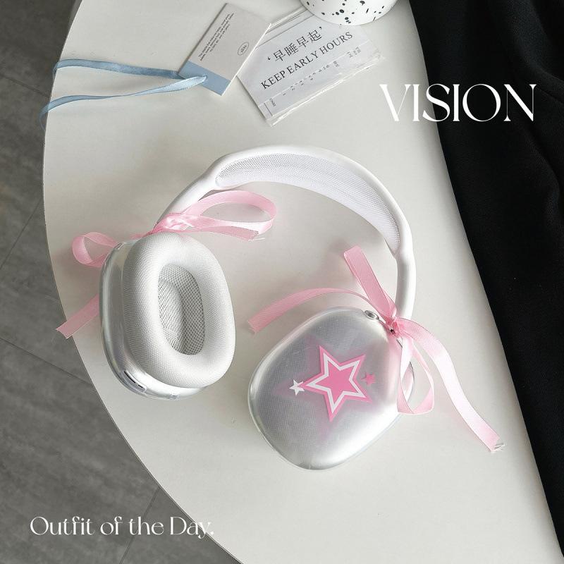 The New Gradual Change Pink Star Bluetooth Headset Case Is Suitable for Apple AirPods Max Headset Protection