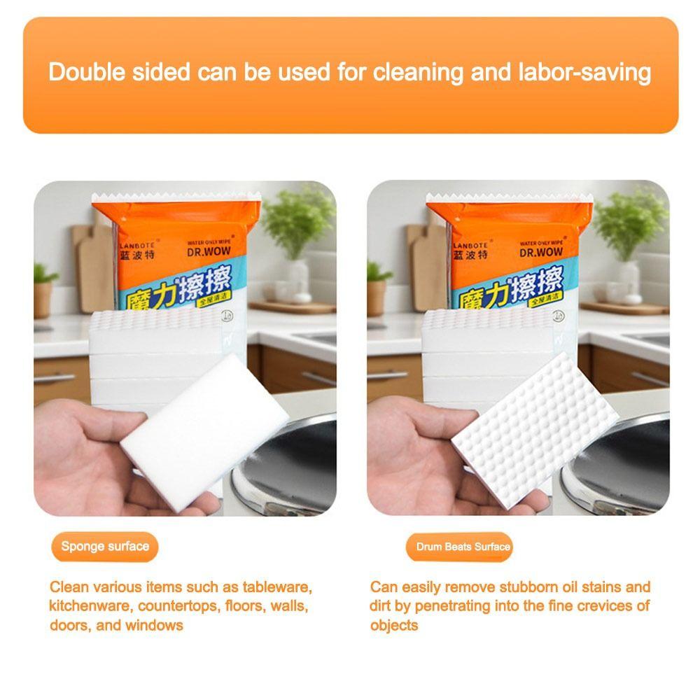 10Pcs Double Sided Nano Cleaning Sponge Compressed Cleaning Eraser Block Home Cleaning