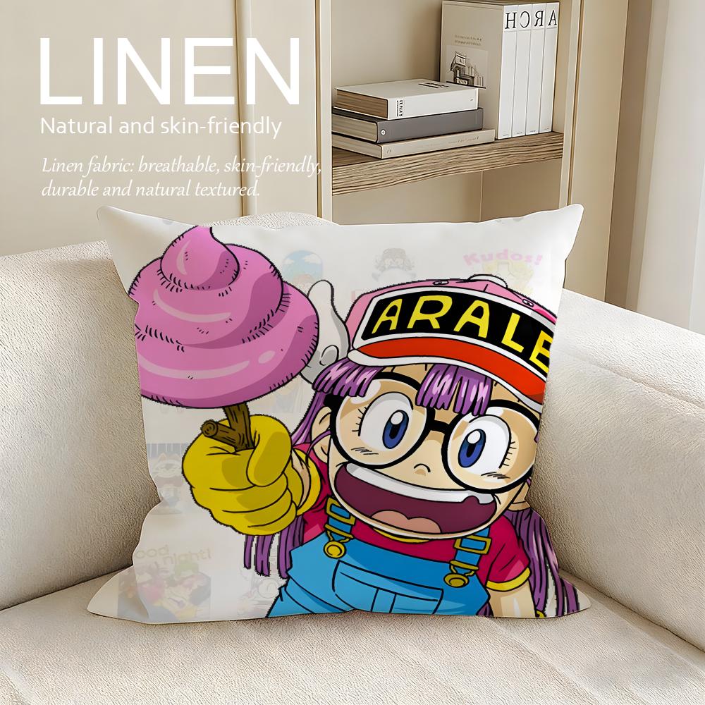

Anime Kawaii Dr Slump Cushion Cover Pillowcase Set Pcs x x Breathable Washable Sofa Cushion Cover 30X30cm