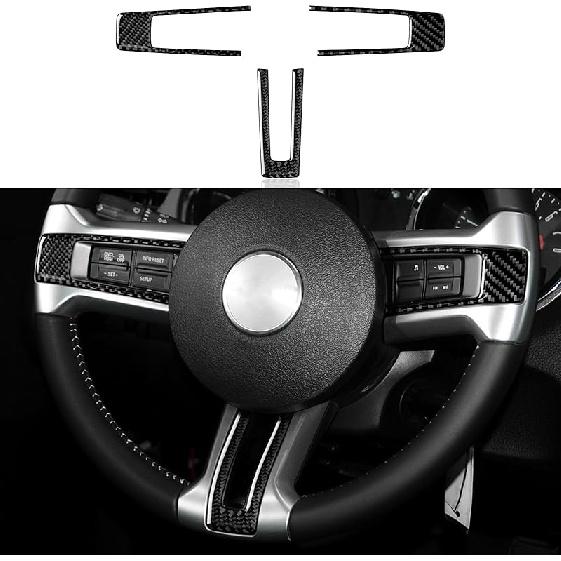 Car Carbon Fiber Decorative Cover Suitable for Ford Mustang 2009 2010 2011 2012 2013 2014 Accessories Door Baffle Sticker