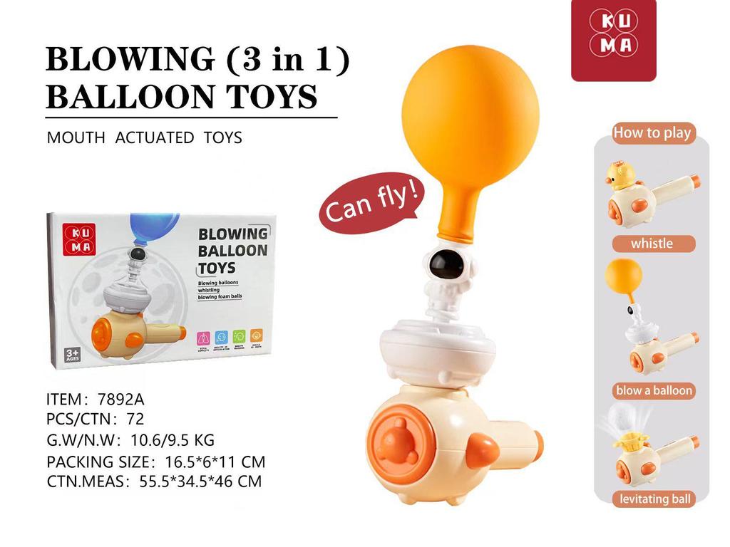 Blow-and-Lift Ball Toy for Toddlers: Lung Capacity and Oral Muscle Training (Ages 0-3)