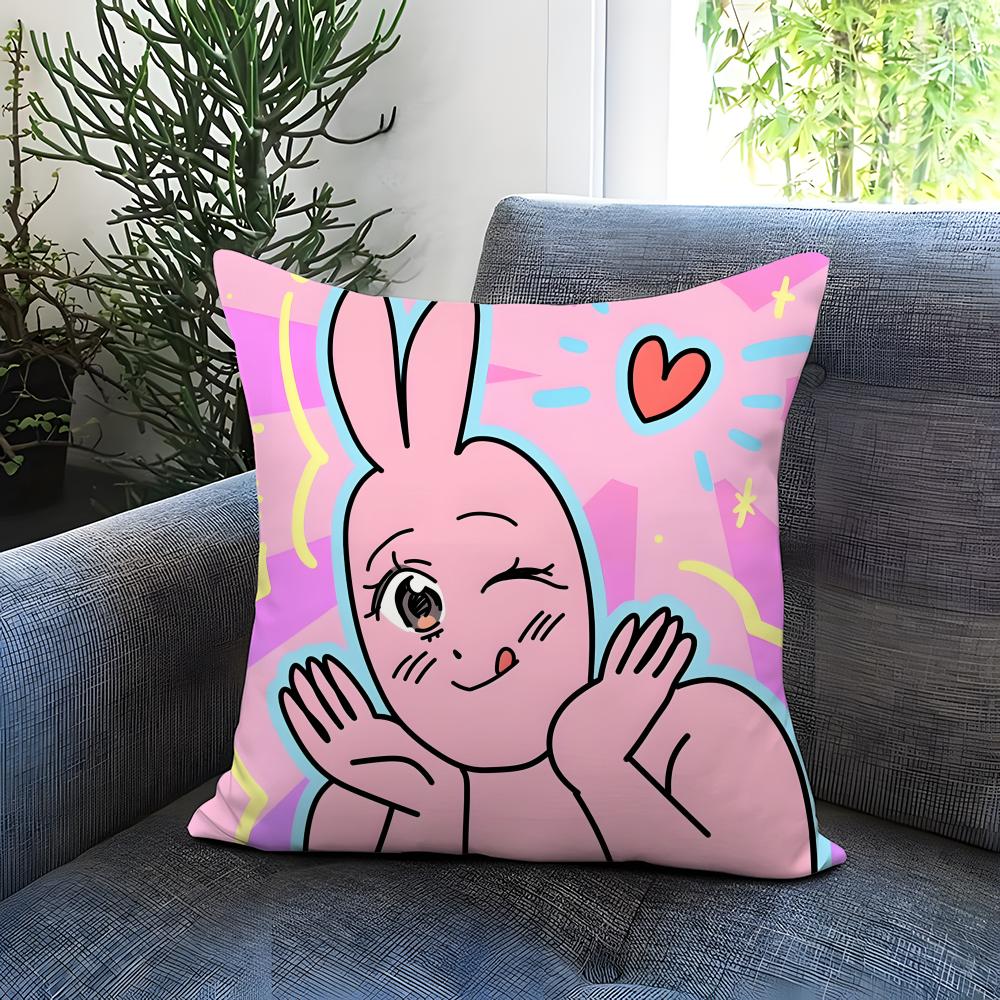 popular my friend rabbit Cushion Cover Comfortable Reversible Pillow Cover Ideal for Car Sofa Bedroom & Beyond