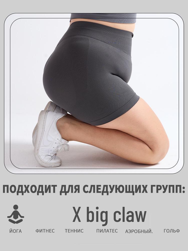 European & American Women's Plus Size High-Waist Yoga Shorts - Hip-Lifting, Anti-Exposure Sports Leggings