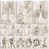 Artisian Clinic Metal Plaque Dentisit Tin Sign Anatomy Decorative Plate Medical Hospital Surgery Tooth Organ Bones Nerve Brain