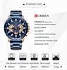 CURREN 8363 Men's Waterproof Quartz Steel Band Watch with Multifunctional Seven-Needle Design and Calendar/Weekday Display.