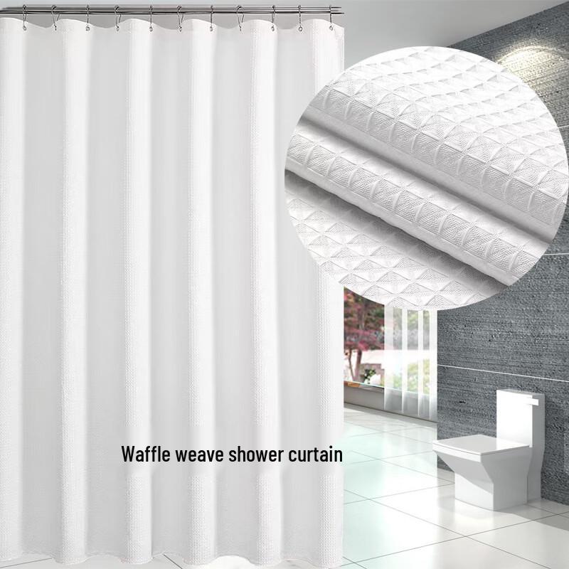 Yicang Waffle Weave Shower Curtain
