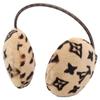LOUIS VUITTON Excellent condition M67411 Cache Oreille Leogram fur leopard print ear muffler Scarf Beige x dark brownUsed