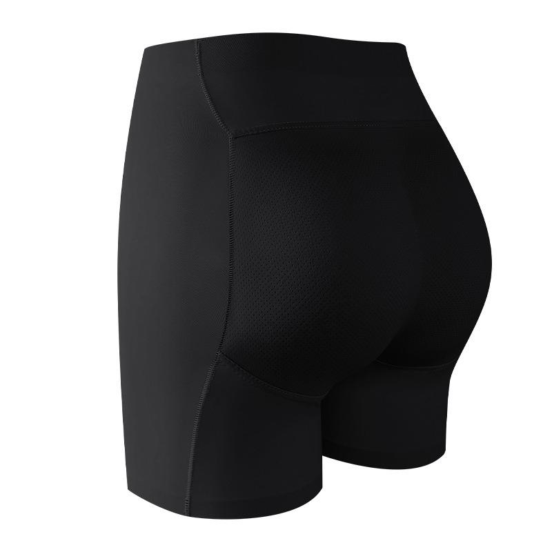 Women High Waist Mesh Breathable Tummy Control Butt Lifting Seamless Anti Slip Shape Safety Shorts S чёрный