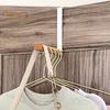 Faltbarer Kleiderbügel aus Holz, Türhaken mit Anti-Rutsch-Clip, faltbares Design, einfache Installation, multifunktionaler Aufbewahrungshaken, Tür-Wäschebügel