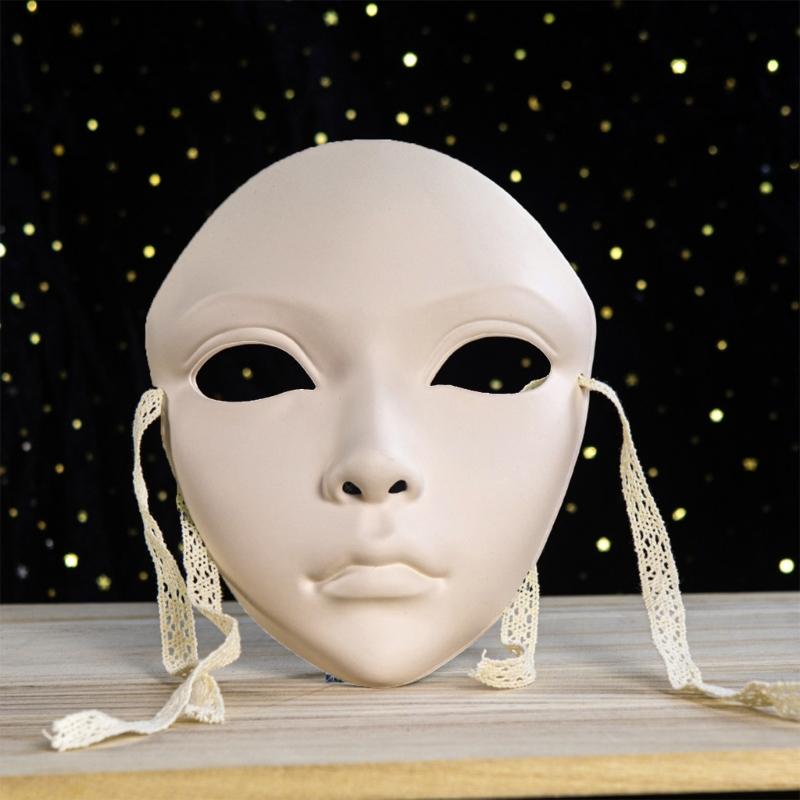 Hand Painted Mask Halloween Party Mask Full Face Mask Masquerade Mask for Women Cosplay Halloween Costume Accessories