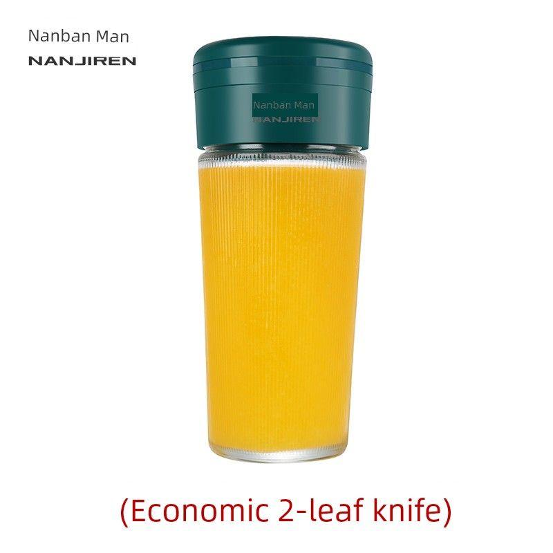 

Nanjiren Portable Juicer Rechargeable Small Mini Blender Squeeze Fruit and Vegetable Stirring Student Household Crushed Ice Cup N9 economic two-leaf knife-fresh green
