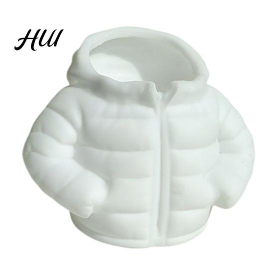 Puffy Jacket Design Cartoon Puffer Pen Holder, Cute Desk Organizer, Novelty Marker Storage Container Pencil for Markers Stationery And Desktop
