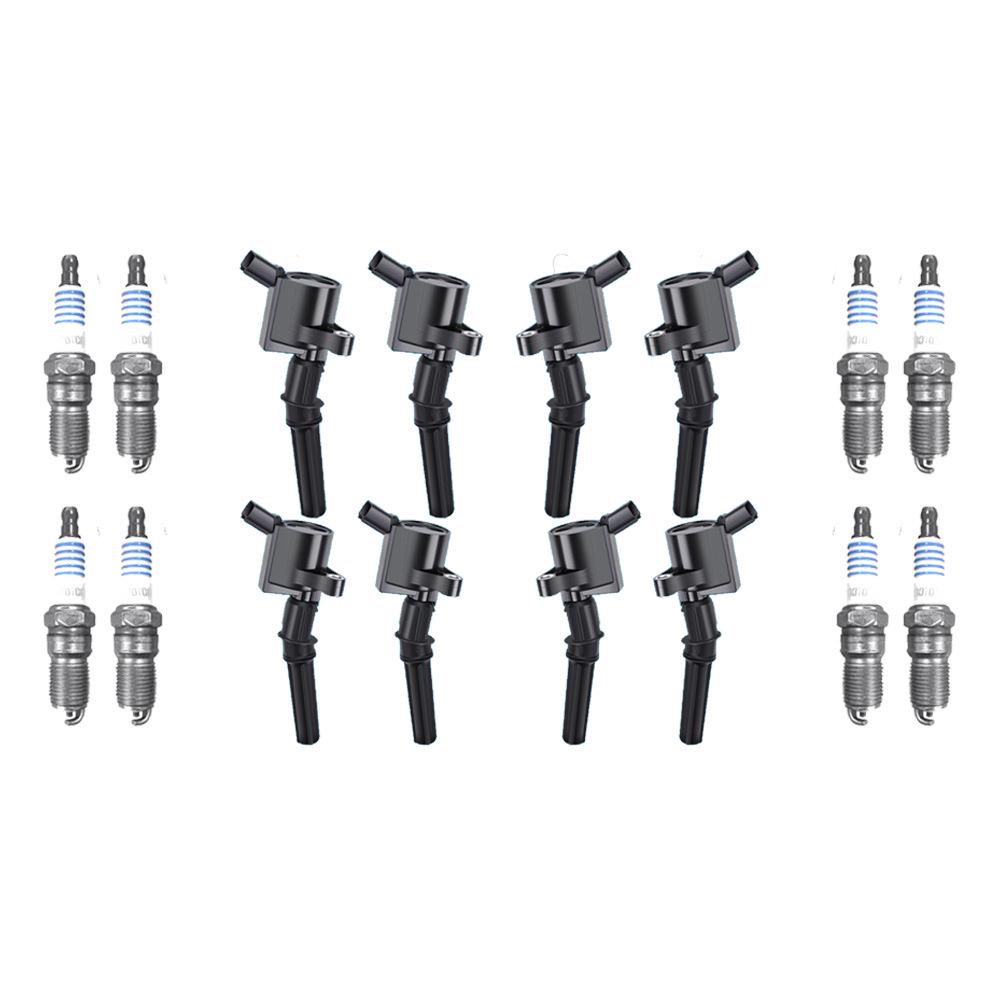 Zündspule DG508 & Zündkerze SP413 Zündkerzen-Kit für Ford F150 Mustang V8 4,6L - 8 Stück