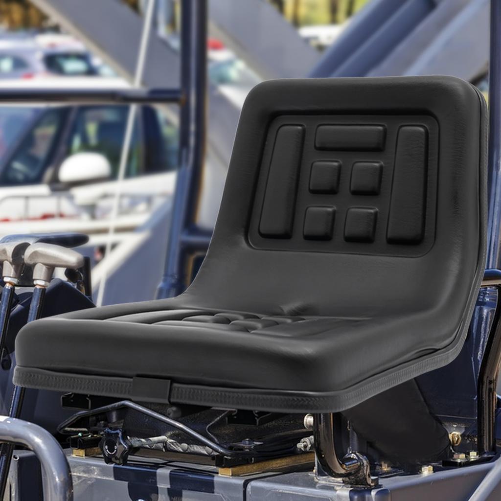 Schwarzer Premium-Traktorsitz, Verschleißfest, mit Ablaufloch, Geeignet für Mähdrescher, Rasenmäher, Gabelstapler und Bagger