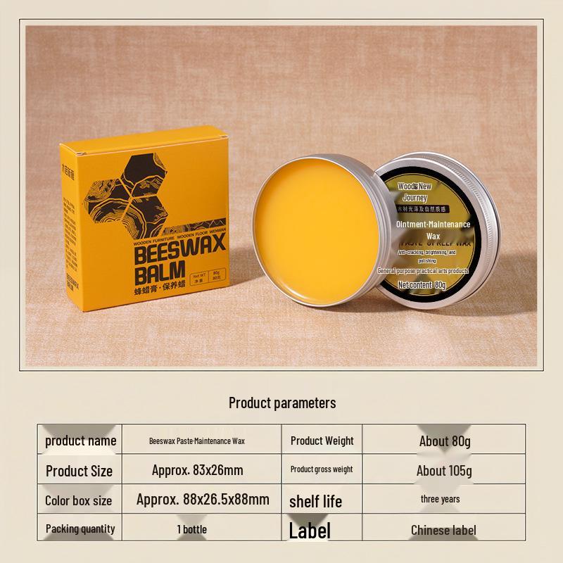 80g Beeswax Cream for Wood Floor and Furniture Maintenance - Wenge Oil Polishing Wax