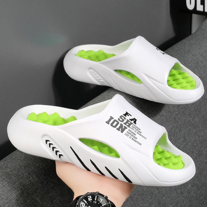 

Летние мужские массажные тапочки по бокам, домашние уличные сандалии, пляжная повседневная обувь, шлепанцы на мягкой подошве, мужские шлепанцы, мужские сандалии