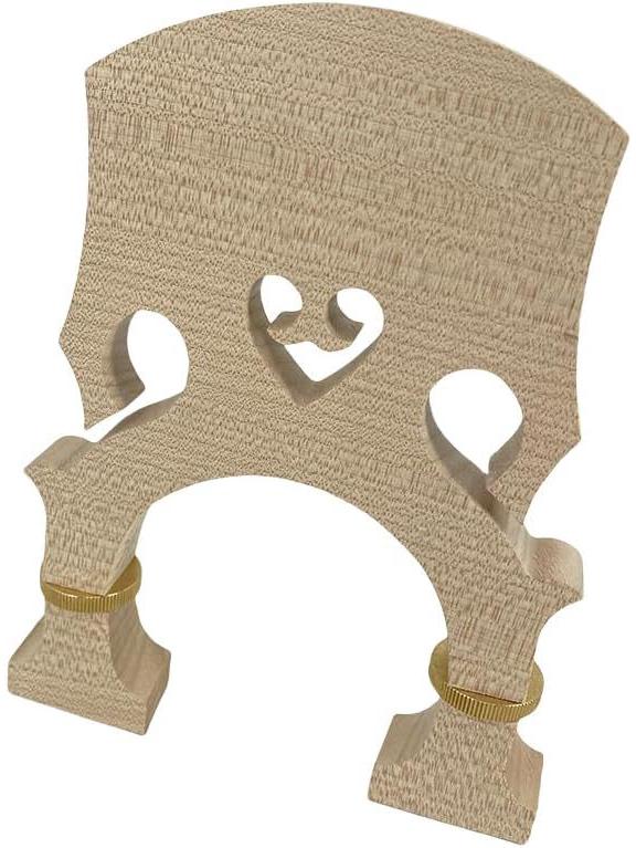 Adjustable Low Bass Violin Bridge with Copper Screw Saddle