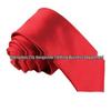 Men's Formal Business Casual Ribbed Black Red Tie - Polyester Silk Solid Color Accessory