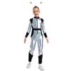 Dětský kostým mimozemšťana Cosplay Dlouhý rukáv Vysoký pas Lesklý kovový zip Kombinéza Halloweenský body