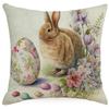 New Easter Pillowcase Retro Rabbit Easter Egg Flowers Decoration Pillow Sofa Cushion Cover