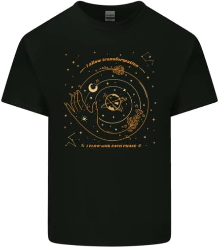 Moon Phases Celestial Pagan Mens Cotton Men T Shirt Tee Top L чёрный