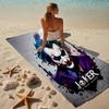 proof beach towel with a Joker character pattern - soft,absorbent,quick-drying,machine washable - perfect for swimming,camping,bathing