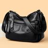 Large Capacity PU Zipper Shoulder Bag for Women Versatile Crossbody Bag High Quality Trendy Crossbody Bag