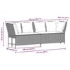 VidaXL Garden Sofa with Beige Cushions Braided Resin, Outdoor Sofa, Garden Loveseat, Outdoor Furniture, 4104125
