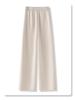 Women's Apricot Wool Wide-Leg & Narrow Straight-Leg Draping Casual Pants - New Autumn/Winter 2024 Collection