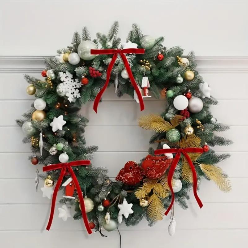 12Pcs Velvet Christmas Bows Rustic Velvet Ribbon Bows Xmas Wreath Gift Bows Decoration For Wedding Holiday Tree Decoration