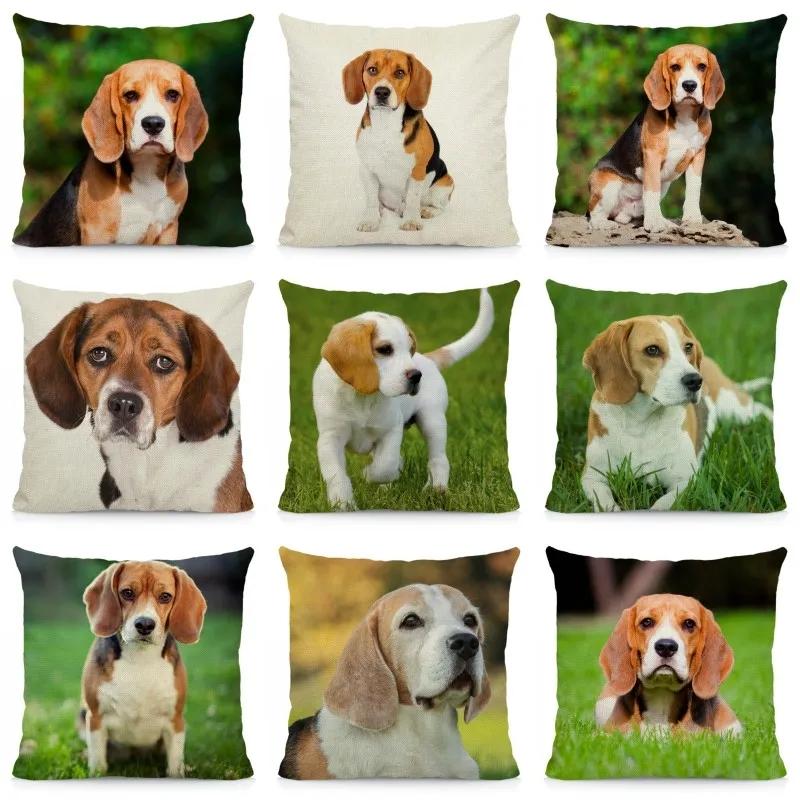 

Симпатичный чехол для подушки для собаки Beagle Наволочка Украшение дома