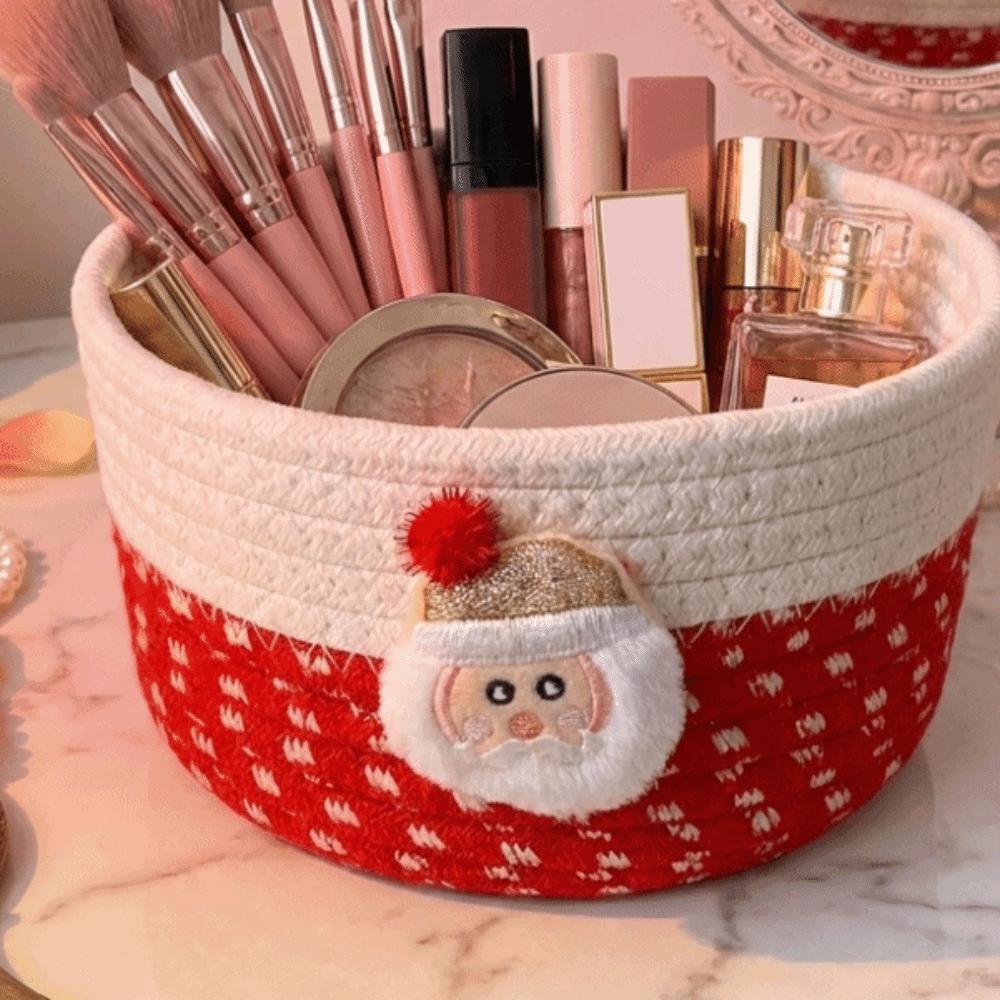 Multifunctional Desktop Organizer Santa Claus Candy Storage Basket Christmas  Storage Basket  Kids